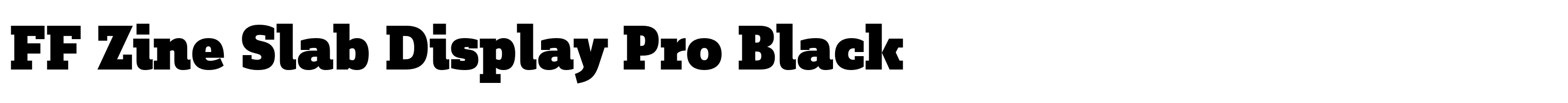 FF Zine Slab Display Pro Black